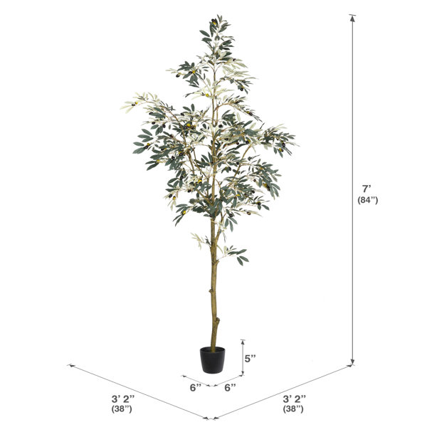 Vickerman 7' Artificial Potted Olive Tree. Wayfair